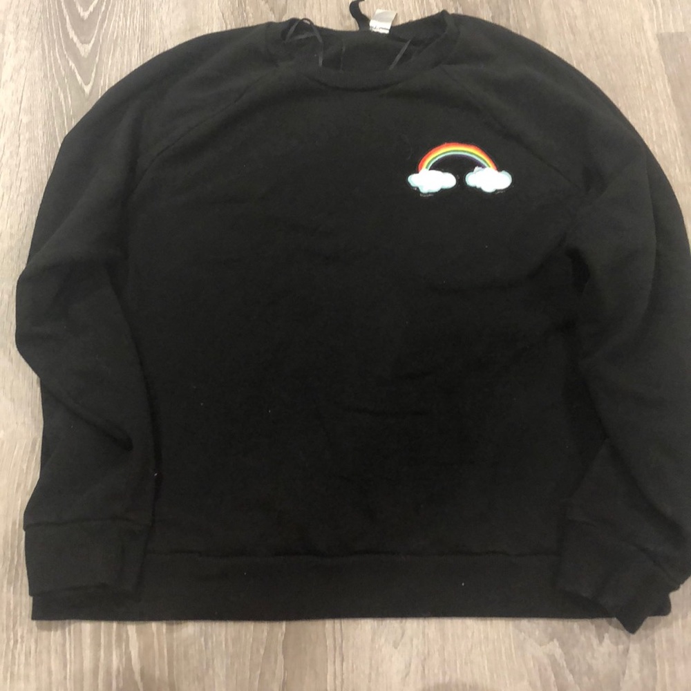 Rainbow Patch Black Long Sleeve